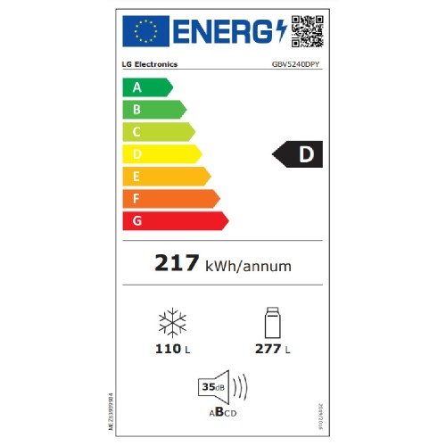 ΨΥΓ/ΚΤΗΣ ΕΛΕΥΘ LG GBV5240DPY SILVER D 203Χ60 (FNF / Wi-Fi)